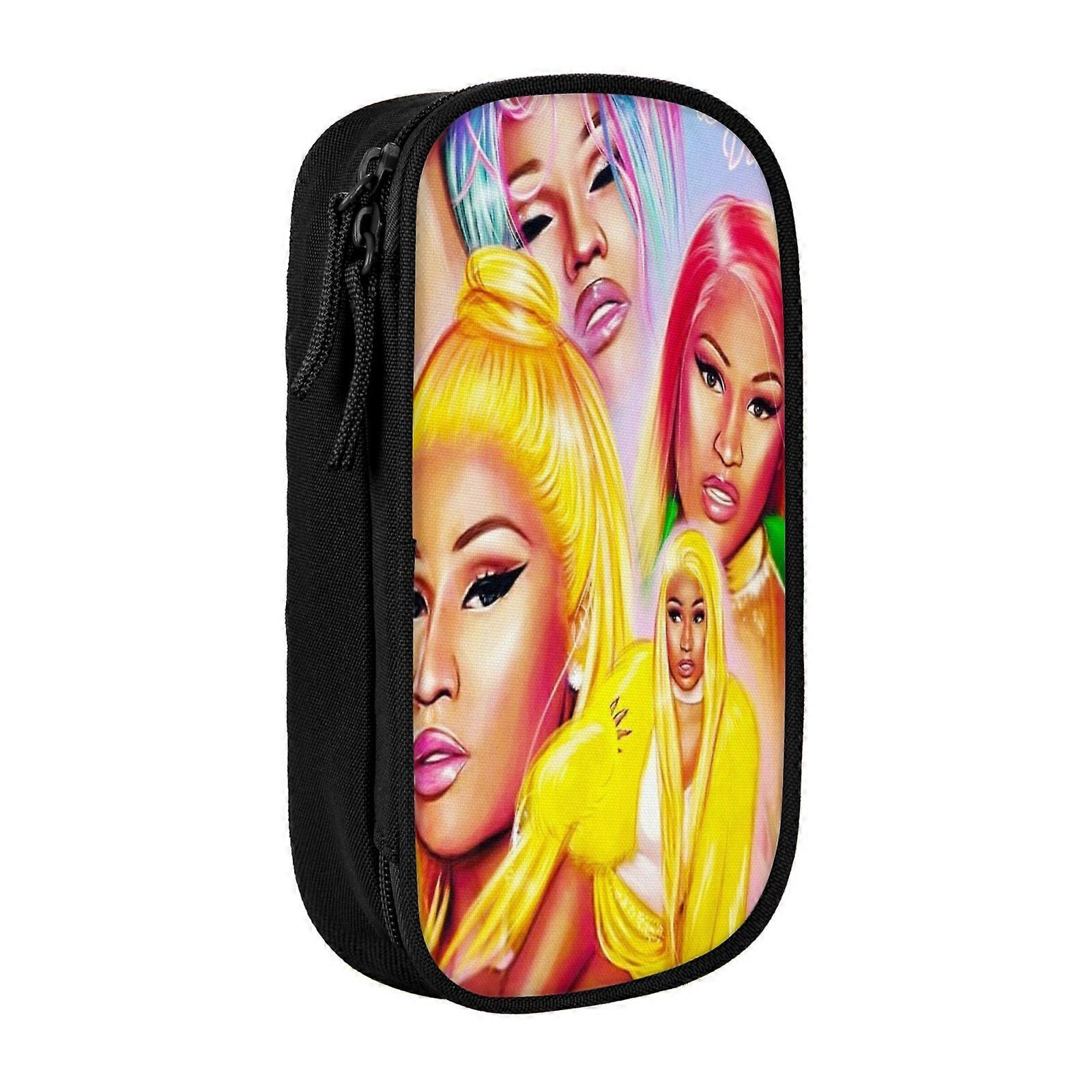c3966 Nicki Minaj Pencil Case لمشاريع DIY - سحاب قوي وجيوب متعددة للأدوات وعصي الغراء وأقلام التحديد yb3966