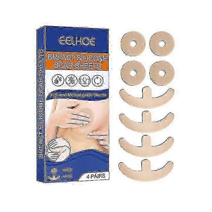 Silicone Sheets Silicone Sheets For 8 Pack Reduction For Scars, Removal Sheets, 4 Areola Soft Strips 4 An
