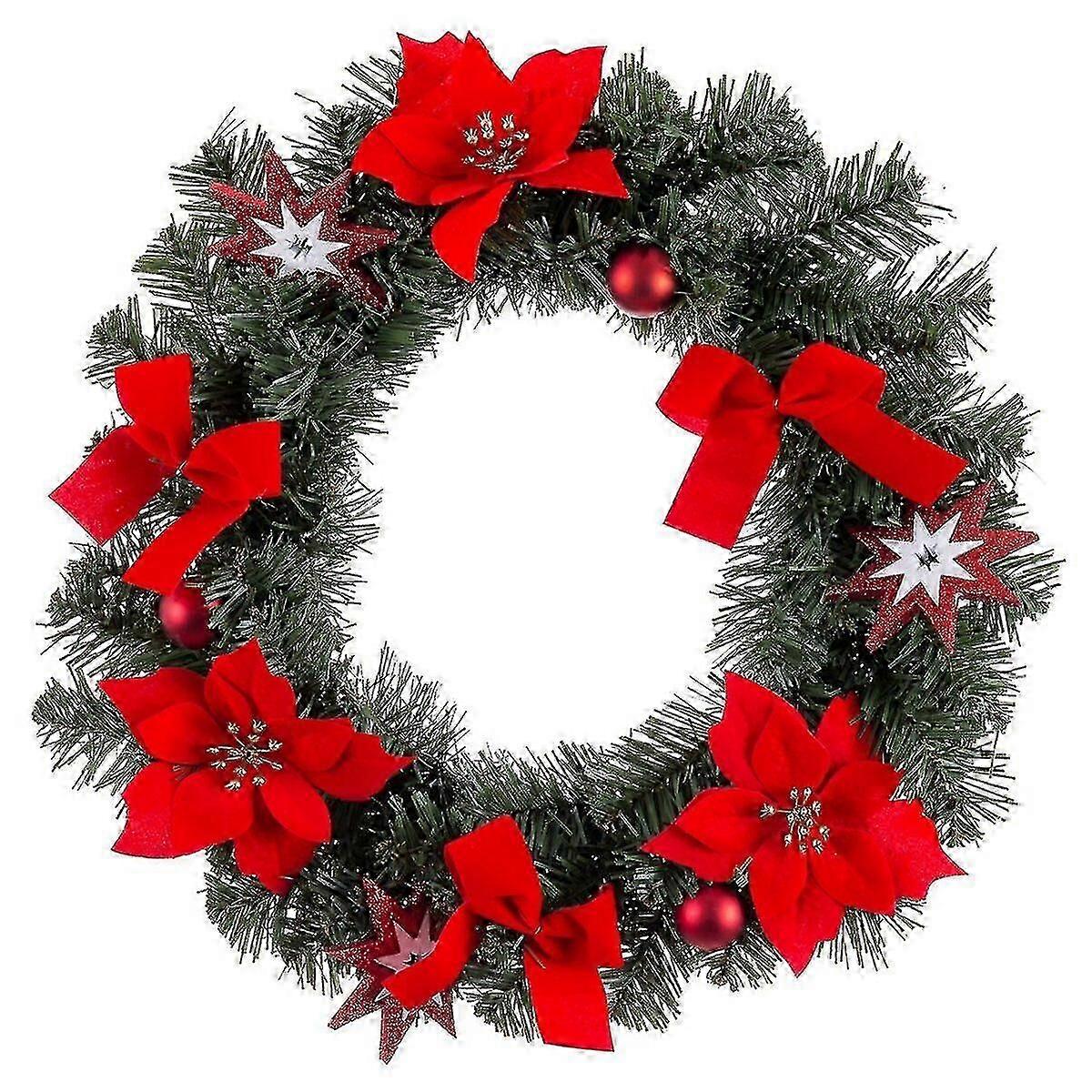 Advent wreathe Red Green Plastic 40 cm