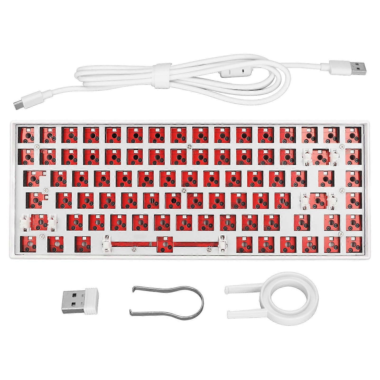 84 Key DIY Kit Support Wireless 2.4G Type C Wired Bluetooth 3.0 5.0 Hot Swap Mechanical Keyboard with RGB