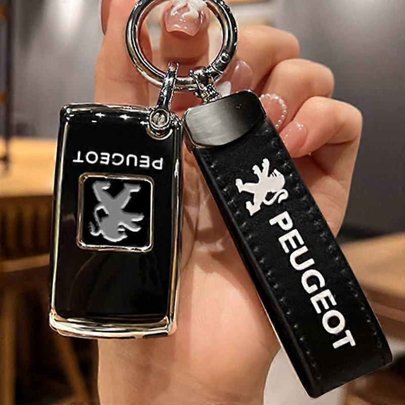 Car Key Fob Cover for Peugeot 308 , Key Fob Case with Keychain, Full Protection