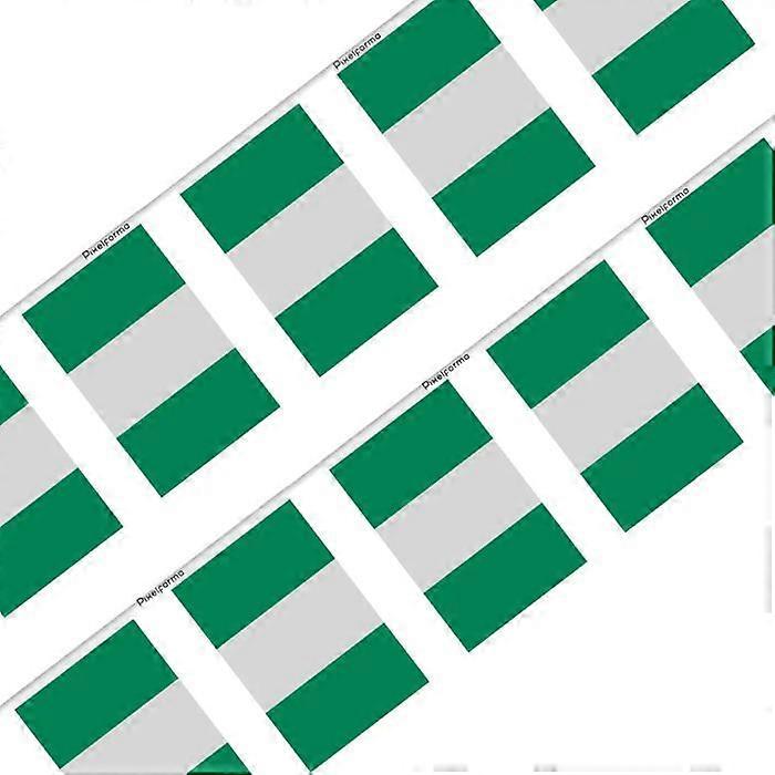 Garland – Flag of Nigeria – 14 x 21 cm – Polyester – To hang – 20 pieces