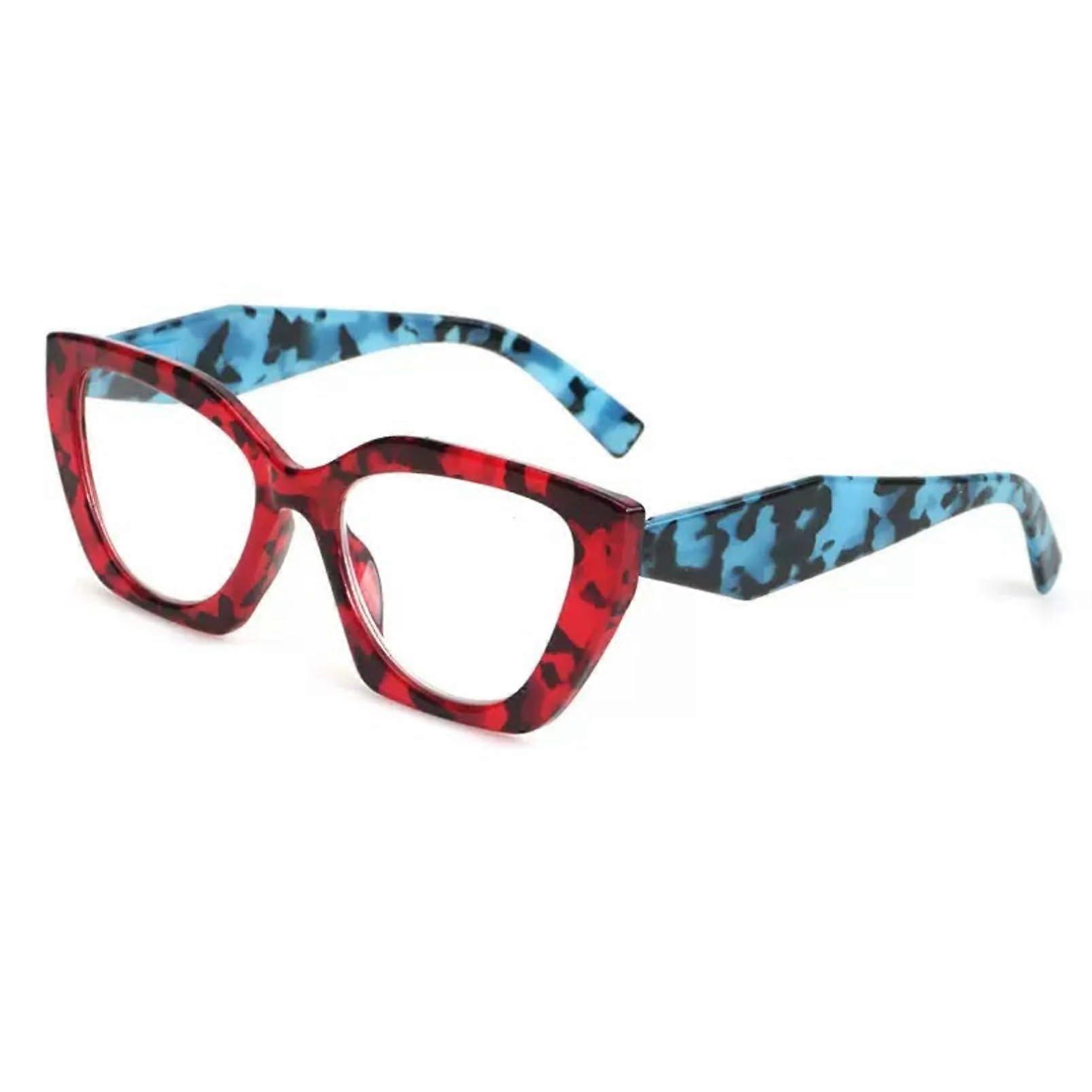 Style Reading Glasses for Women, Blue Light Cute Blocking Oversized Square Computer Readers Spring Hinge