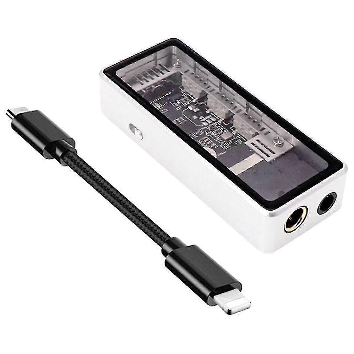 Small Tail Decoding Ear Amplifier HIFI Dual CS43131 Chip, Portable Ear Amplifier Decoder 3.5 4.4mm Balanced Line (A)