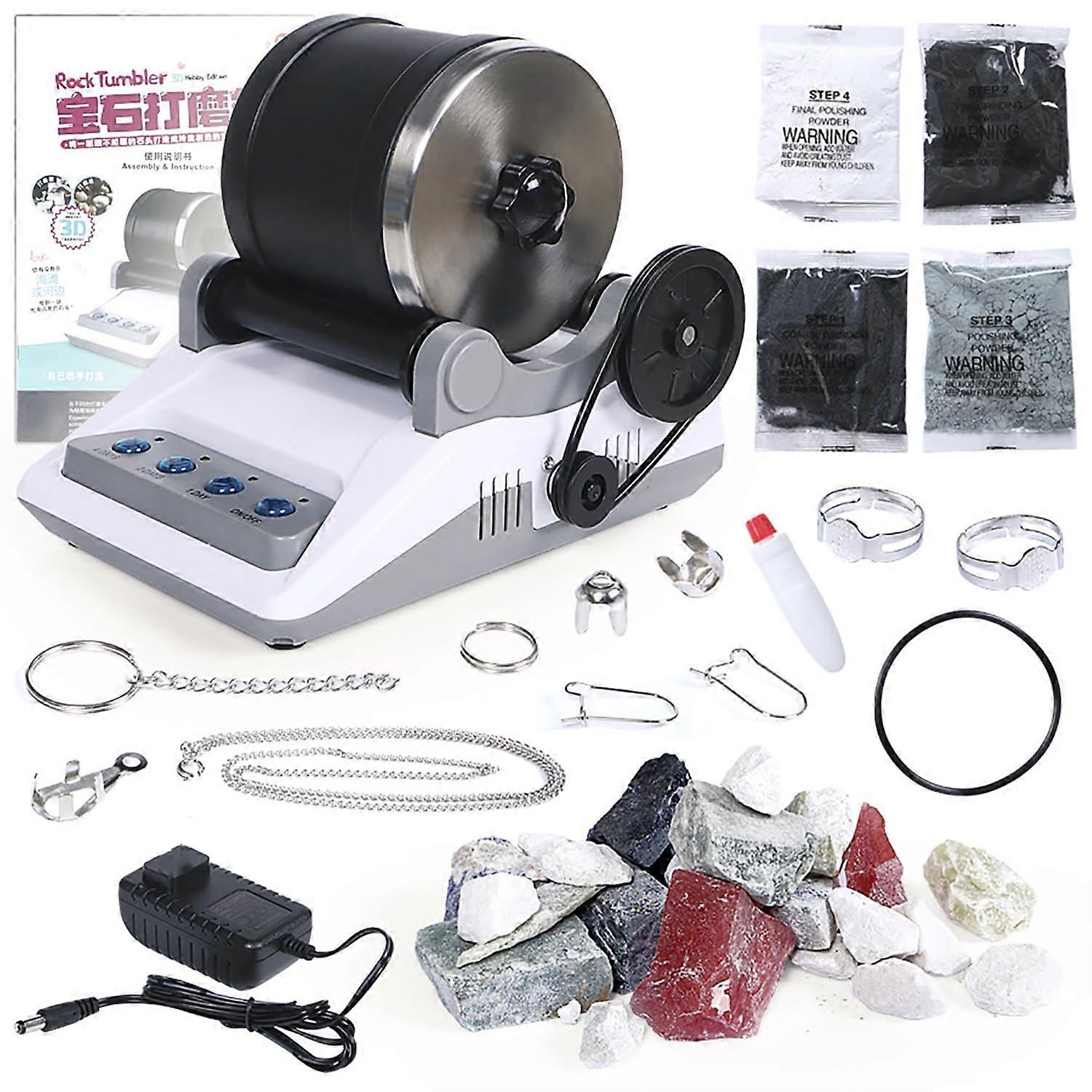 DIY Stone Polisher Kit with Timer, Detachable Roller, Gift for Adults Kids Ref: 6991