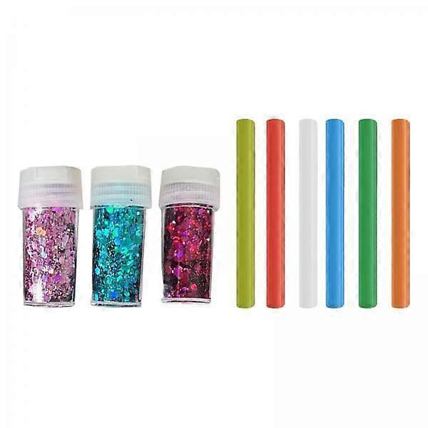 3x Multifunctional Sticky Ball Sequins Embellishment Rainbow Colors Accessories