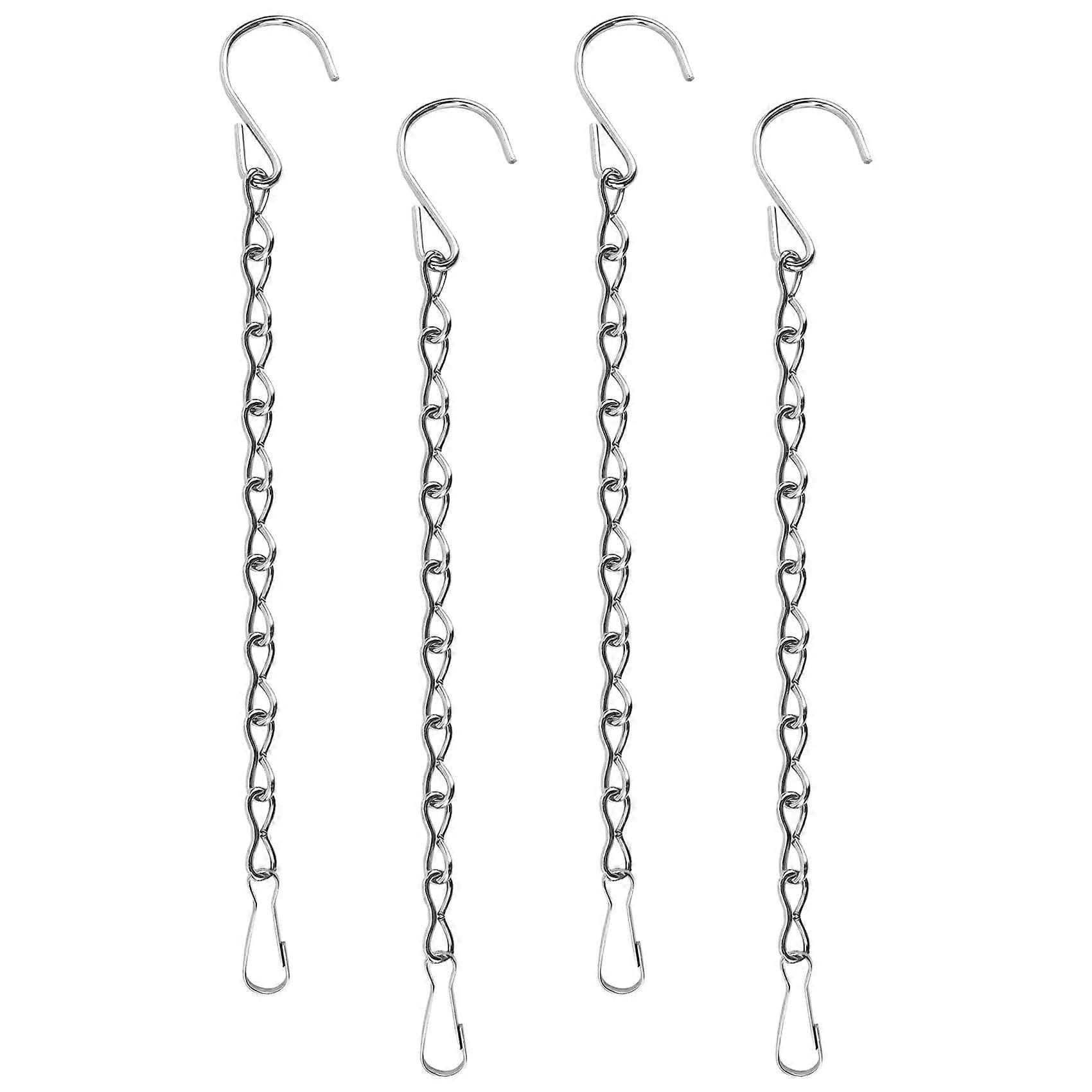 Hanging Basket Chain for Indoor Outdoor Use with SHooks Silver