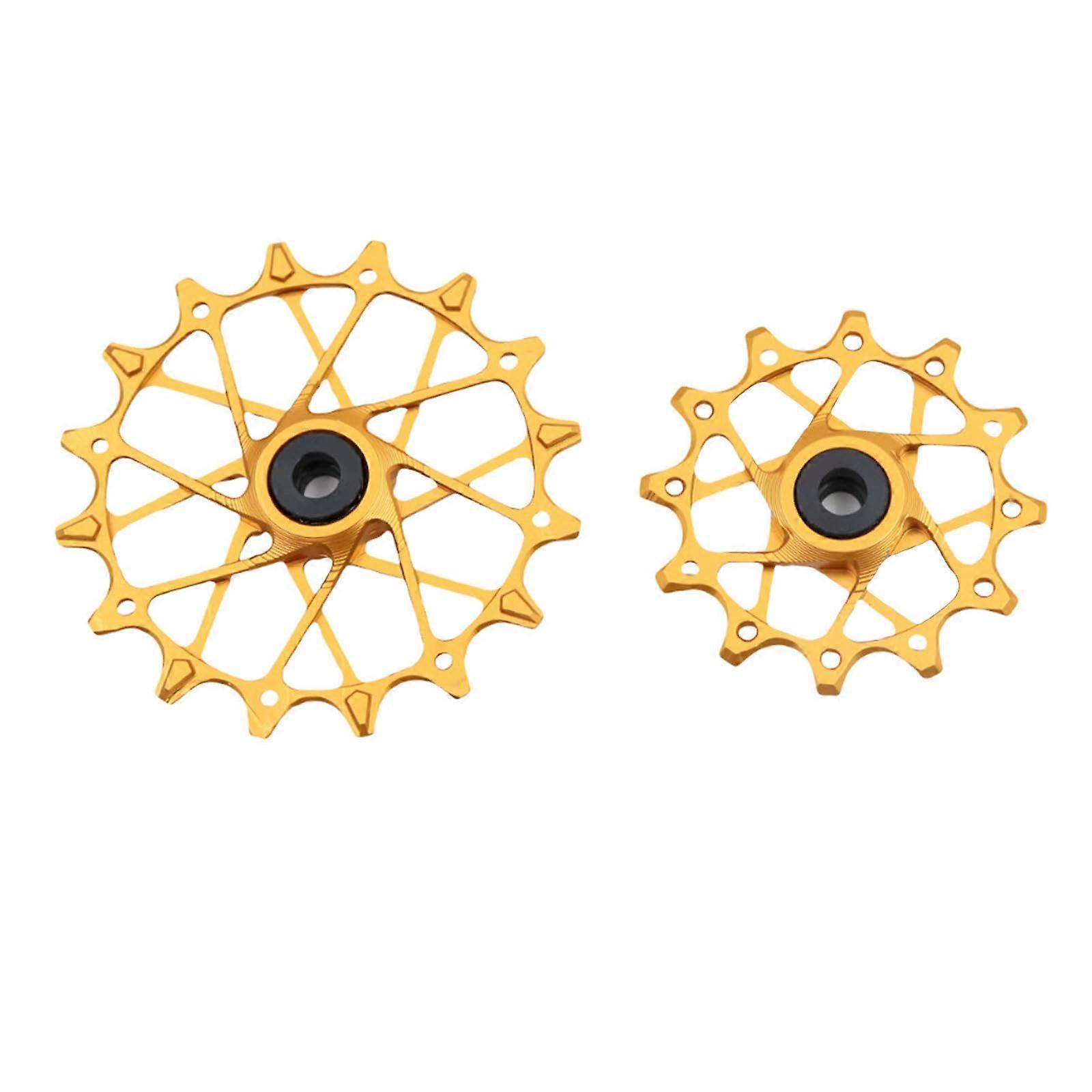 Bicycles Rear Derailleur Wheel 11/12 Speed Front Derailleur Pulley Wheel 12T16T Guide Bearing Bicycle Rear Derailleur Pulley Wheel gold