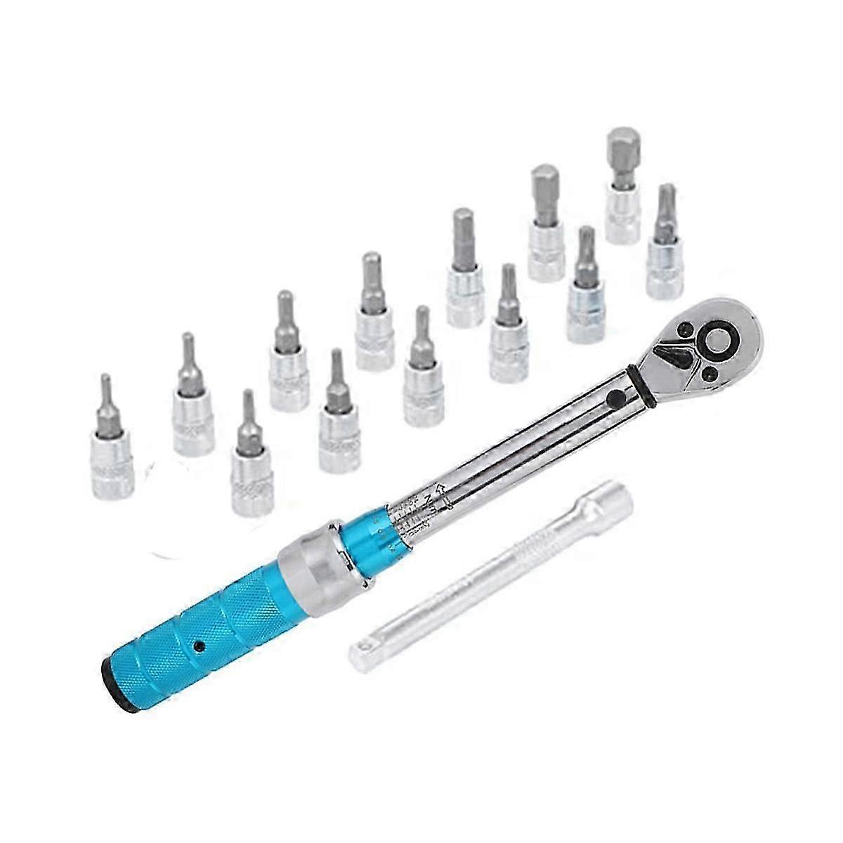 Ratchet Torque Wrench 15-Piece Set Tool Maintenance Toolbox Multi-Function Set Torque Wrench Set Mu