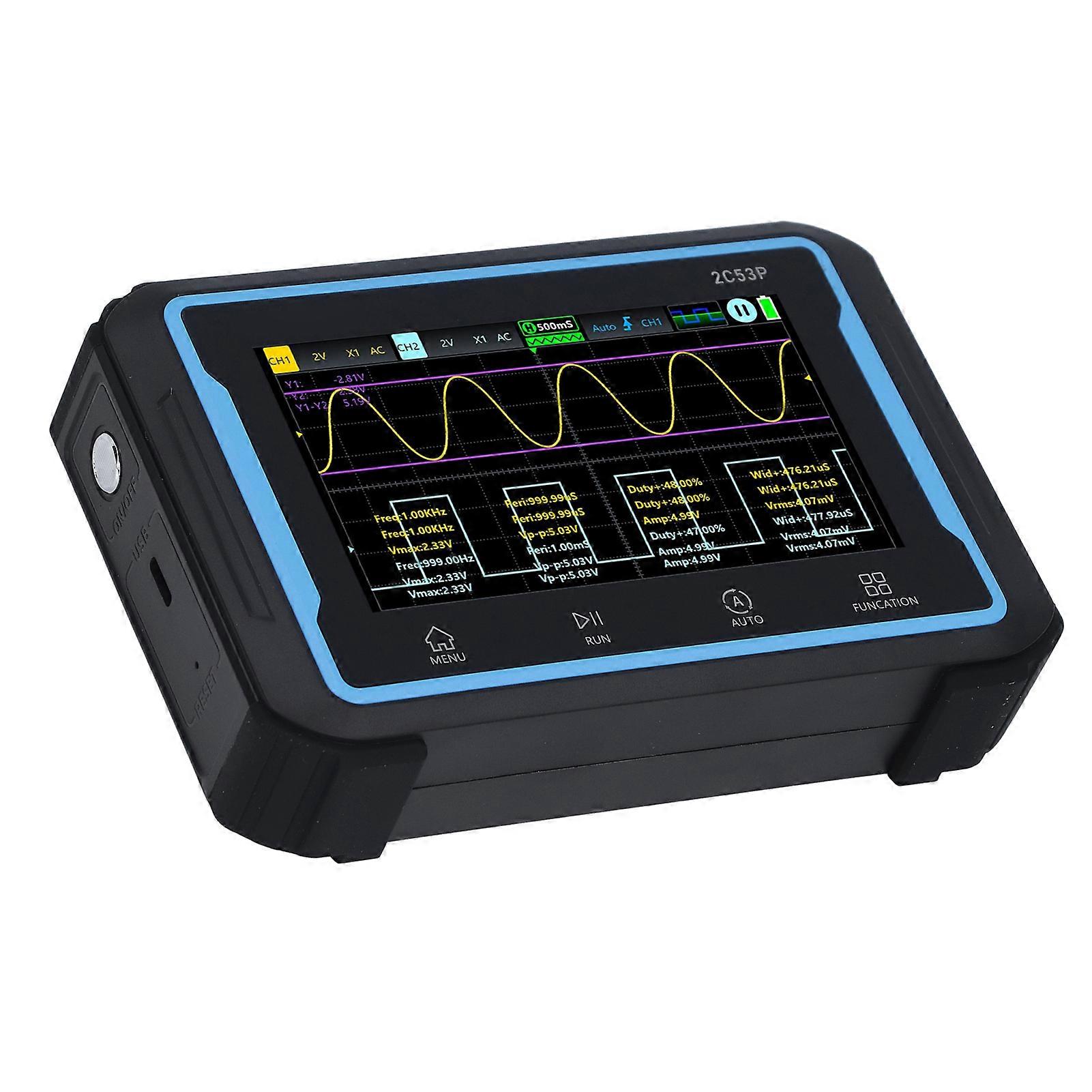 3 in 1 Handheld Oscilloscope Multimeter 50MHz 250Ms/s 19999 Counts Oscilloscope Multimeter Signal Generator 