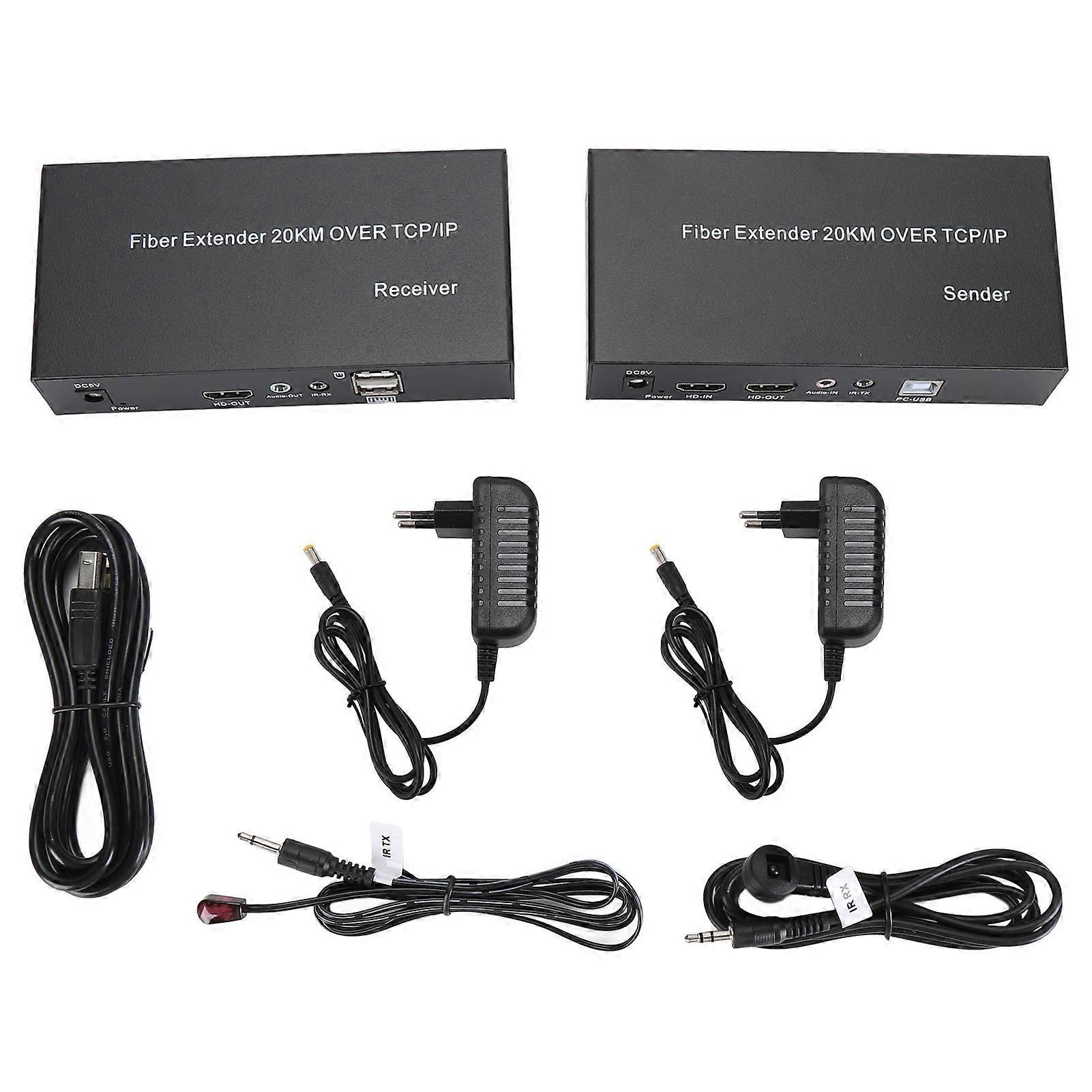 1080P 60Hz KVM Fiber Extender with USB Support for 20Km HD Multimedia Interface Signals