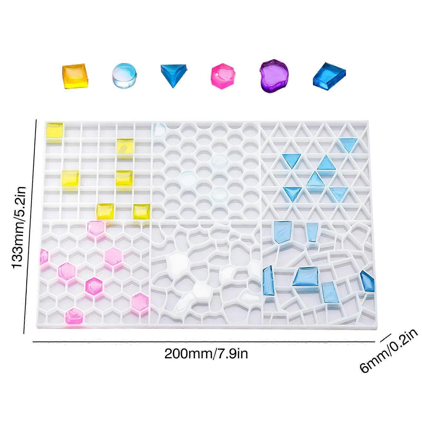 Mosaic Particle Epoxy Resin Mold Silicone Grinding Collage Cup Tool Cushion Dot Decoration Homemade