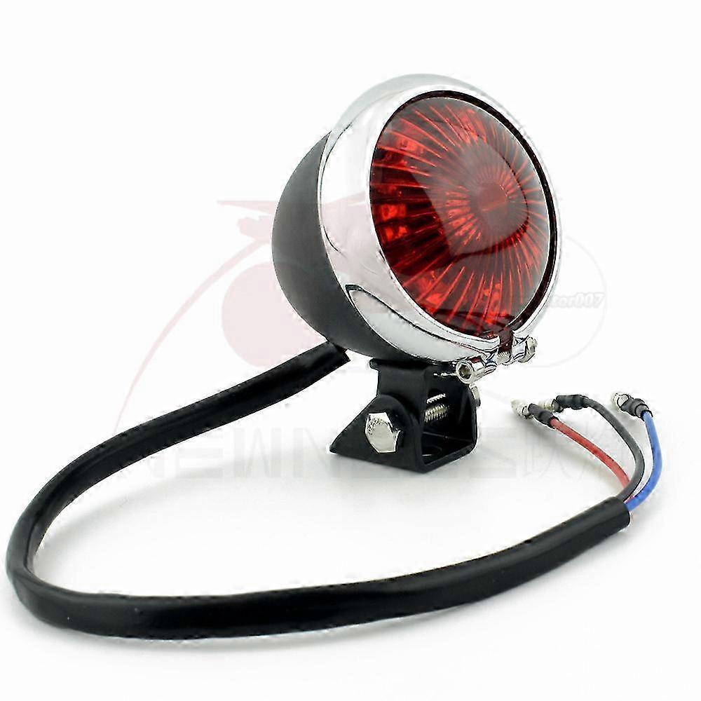 Adjustable 12V LED Cafe Racer Style Stop Tail Light for Motorbikes, Suitable for Chopper