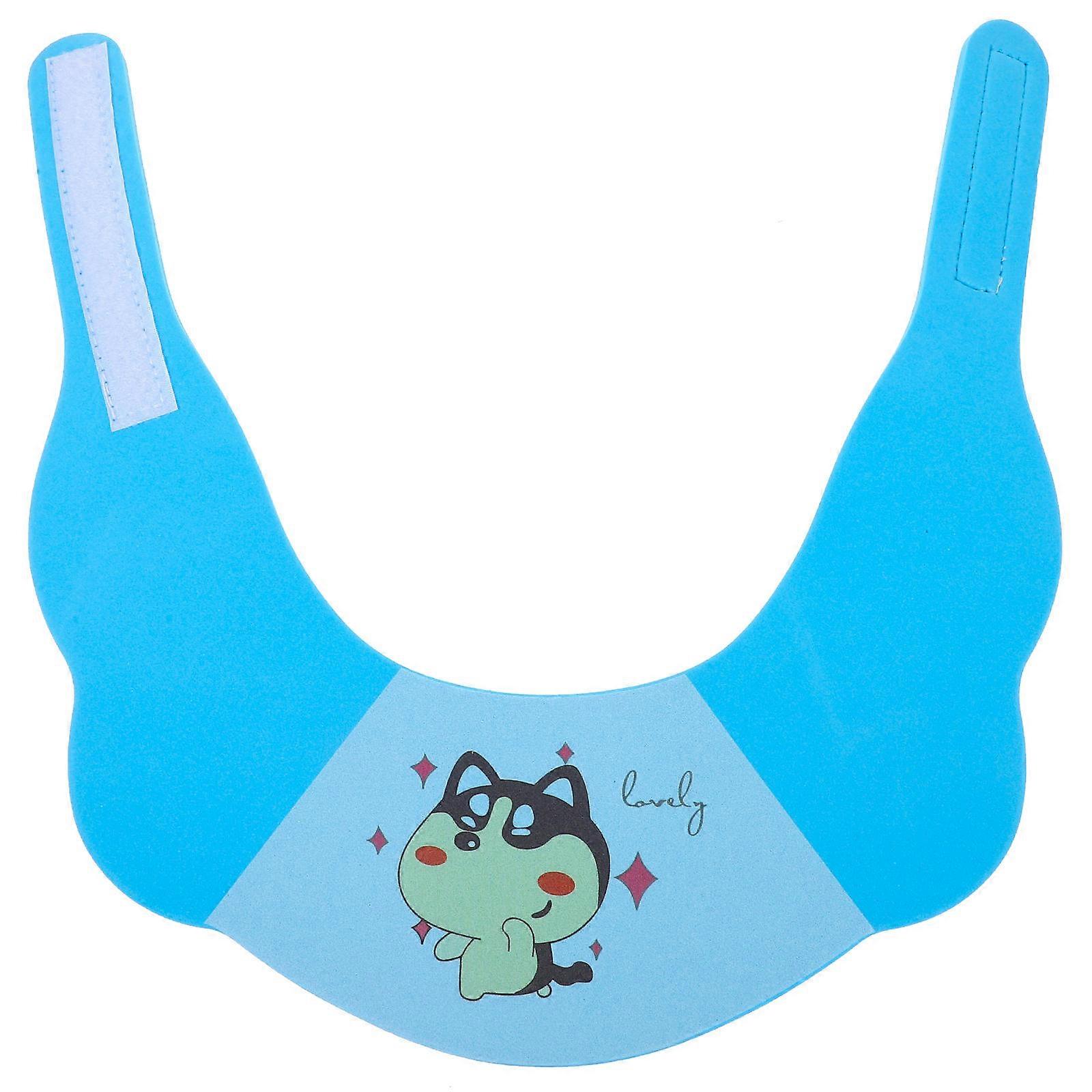 Adjustable Bathing Visor for Hair Washing Comfortable Design, Blue Color, One Size Fits Most