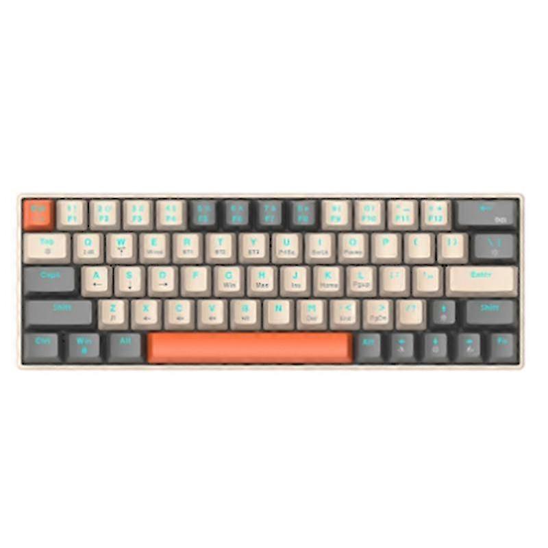 Gaming Mechanical Keyboard 68 Keys Hot-Swappable RGB Lighting Effect Gamer Keyboard for Computer La