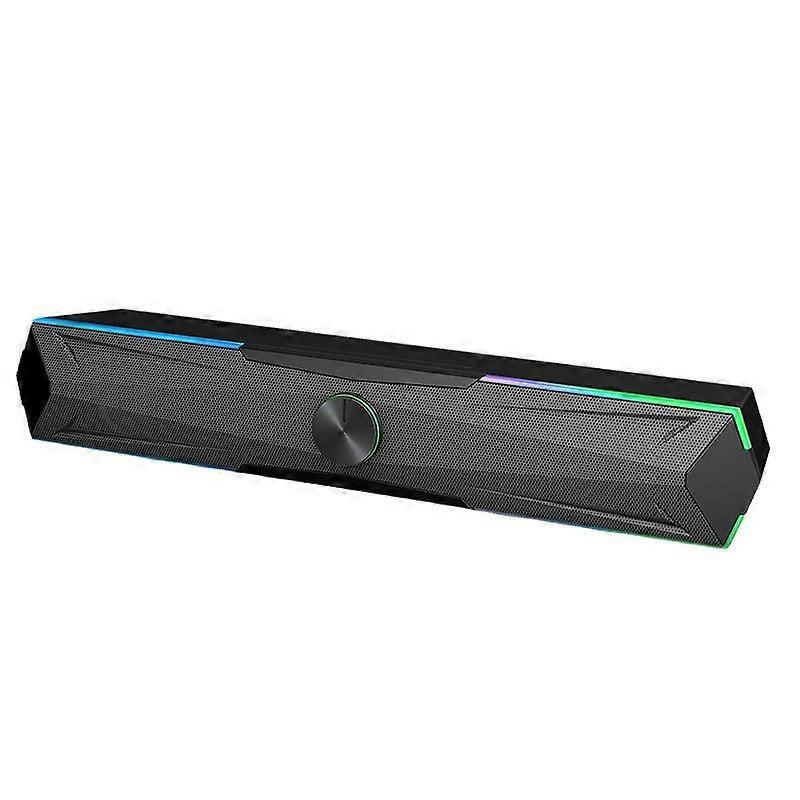 Wireless stereo desktop Bluetooth speaker with LED ambient light, creative design
