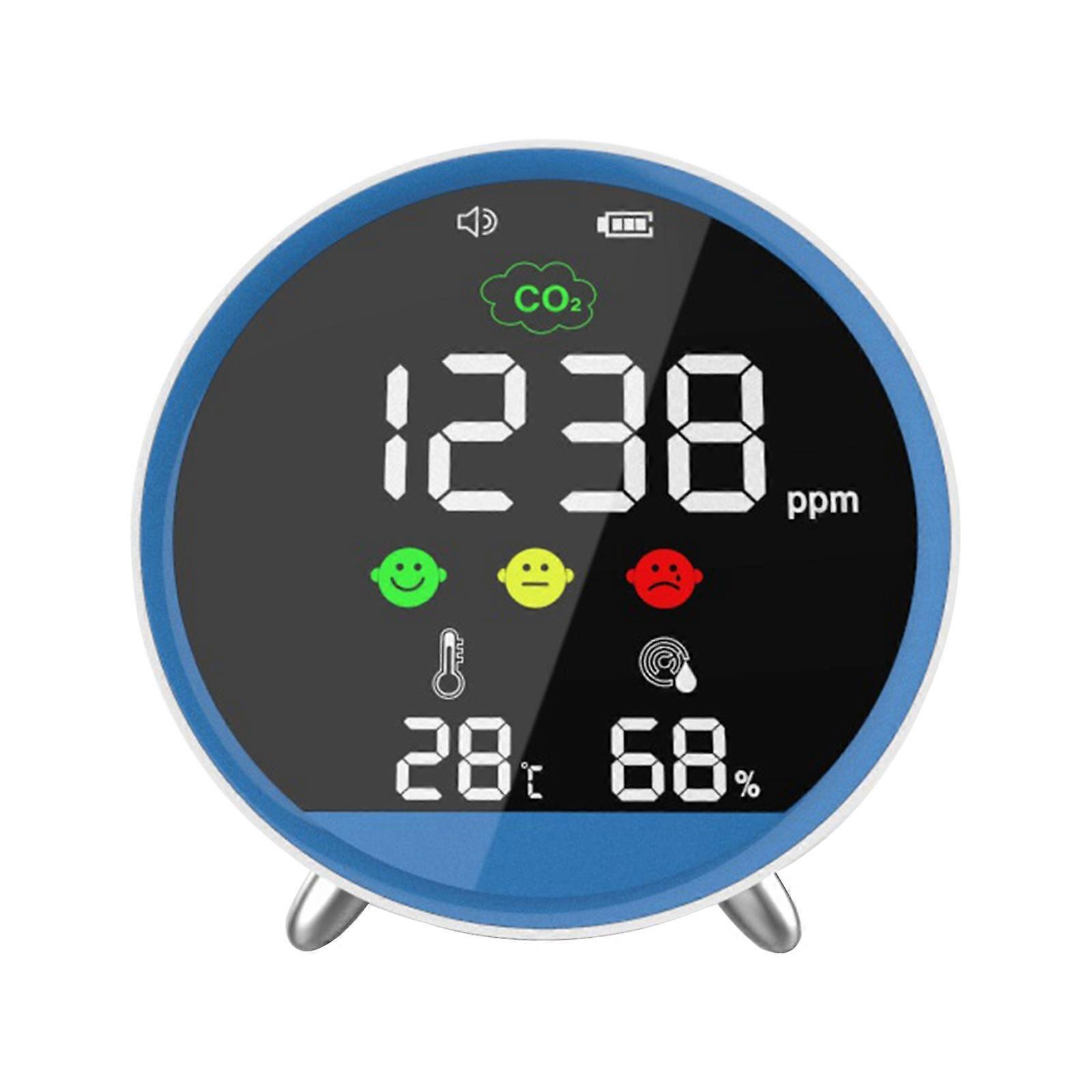 Rechargeable Indoor Air Quality Monitor Detecting CO2 Temperature Humidity LED Display 400-5000ppm For Car Office Home