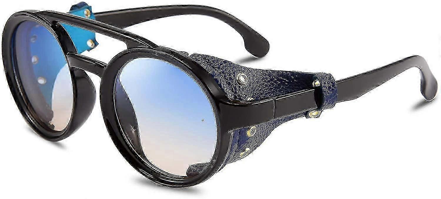 Vintage Steampunk Round Sunglasses Men Circle Retro Mirror Sun Glasses Women Crave Luxury Oval Steam Punk Style UV400 (308 Gold Red) Price In UAE | Amazon UAE - Foto 10