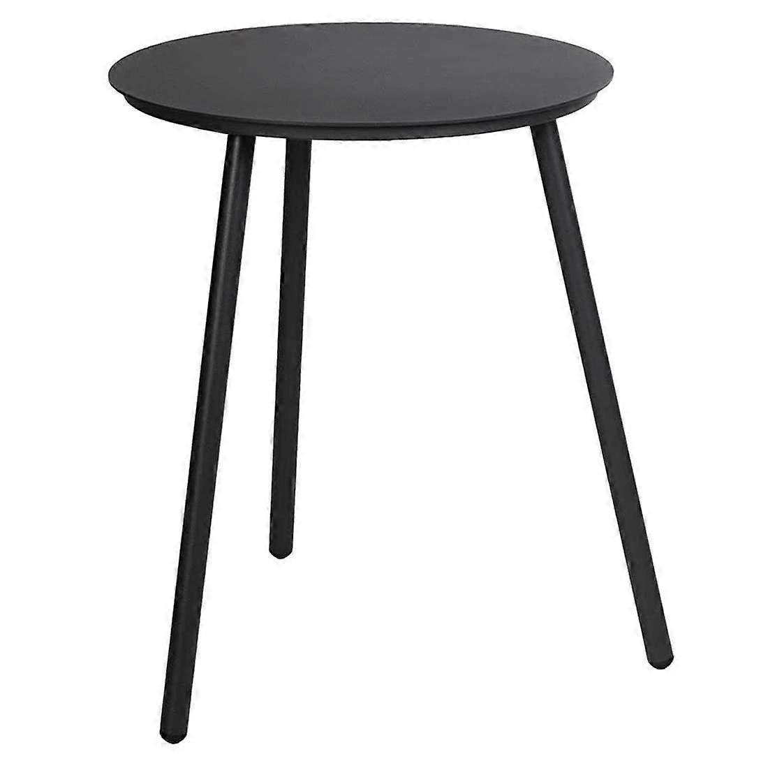 Side Table Round, Aluminium, Weatherproof, Ideal for Balcony and Patio, Stable and, 45 cm Diameter, Anthracite
