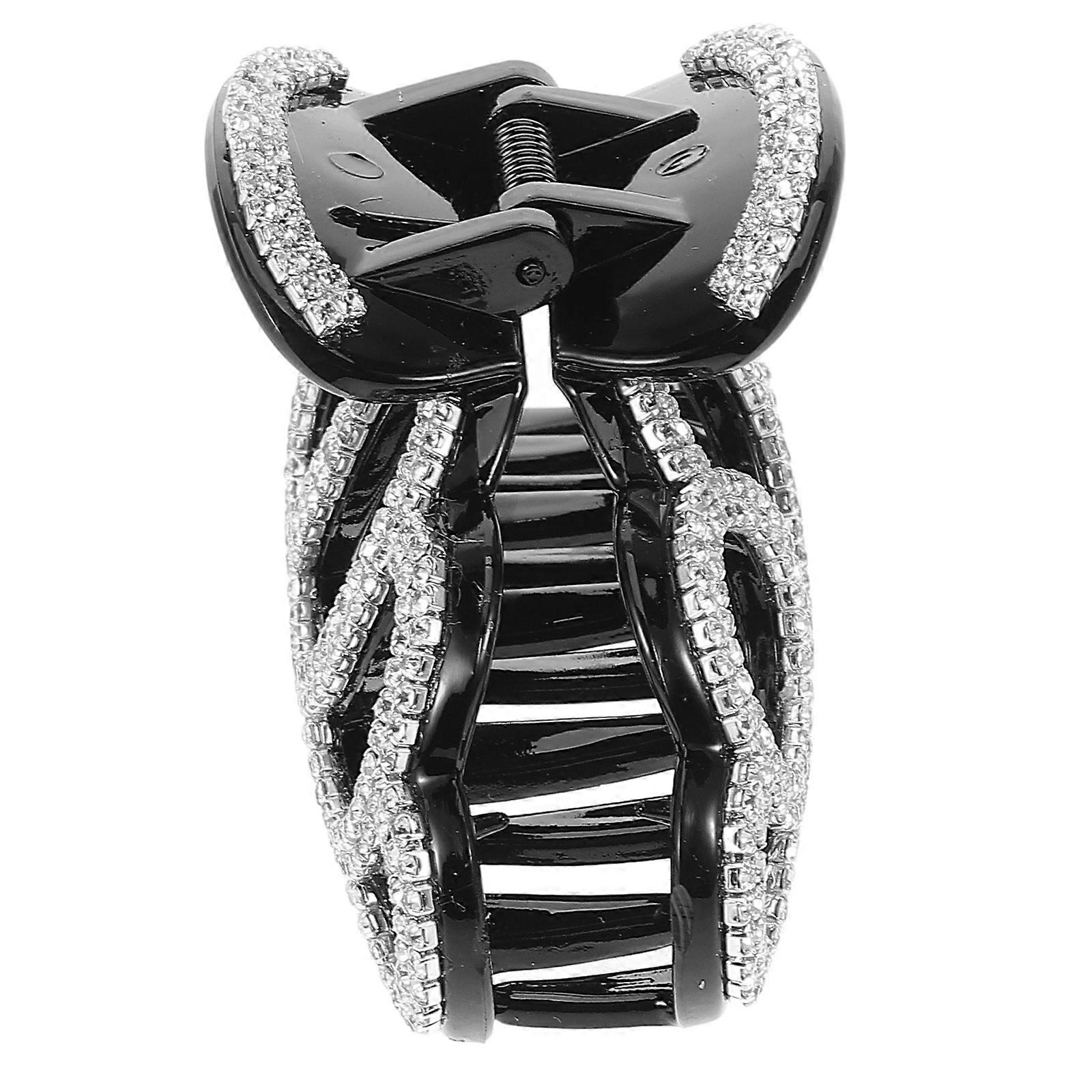 Secure Large Jaw Clips with Rhinestone Detail for Versatile Hair Needs