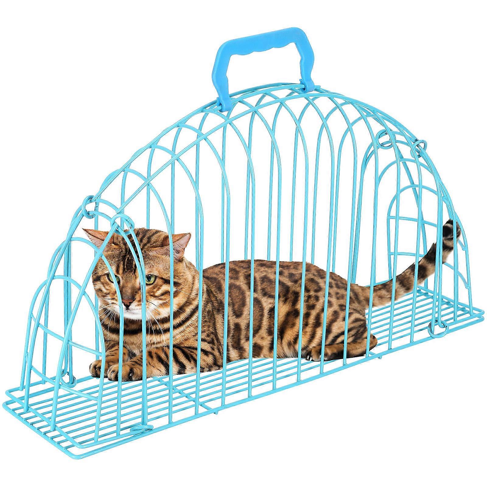 Lightweight Breathable Mesh Cat Bath Cage for Safe Nail Trimming – Durable Grooming Shower Cage for Home Use