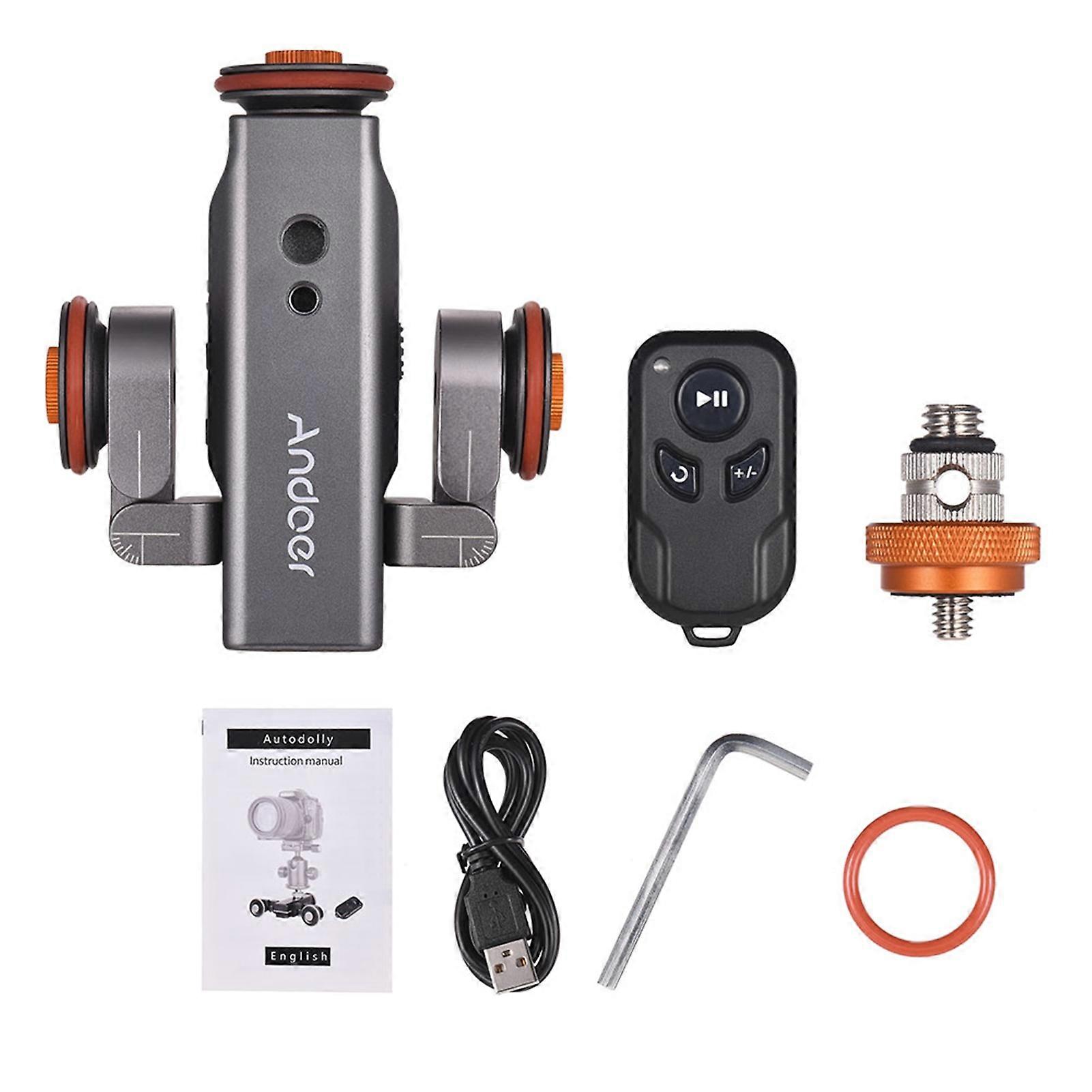 Motorized Camera Video Slider with Scale Indication Electric Track Slider Wireless Remote Control 1800mAh Rechargeable Battery 3 Speed Adjustable