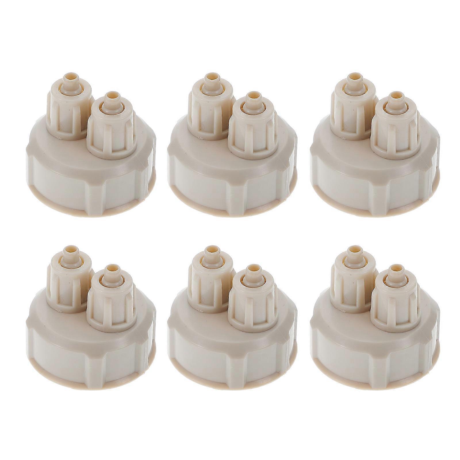 Co2 Bottle Caps Quick Screw Covers for Aquarium Use 6Pcs Grey