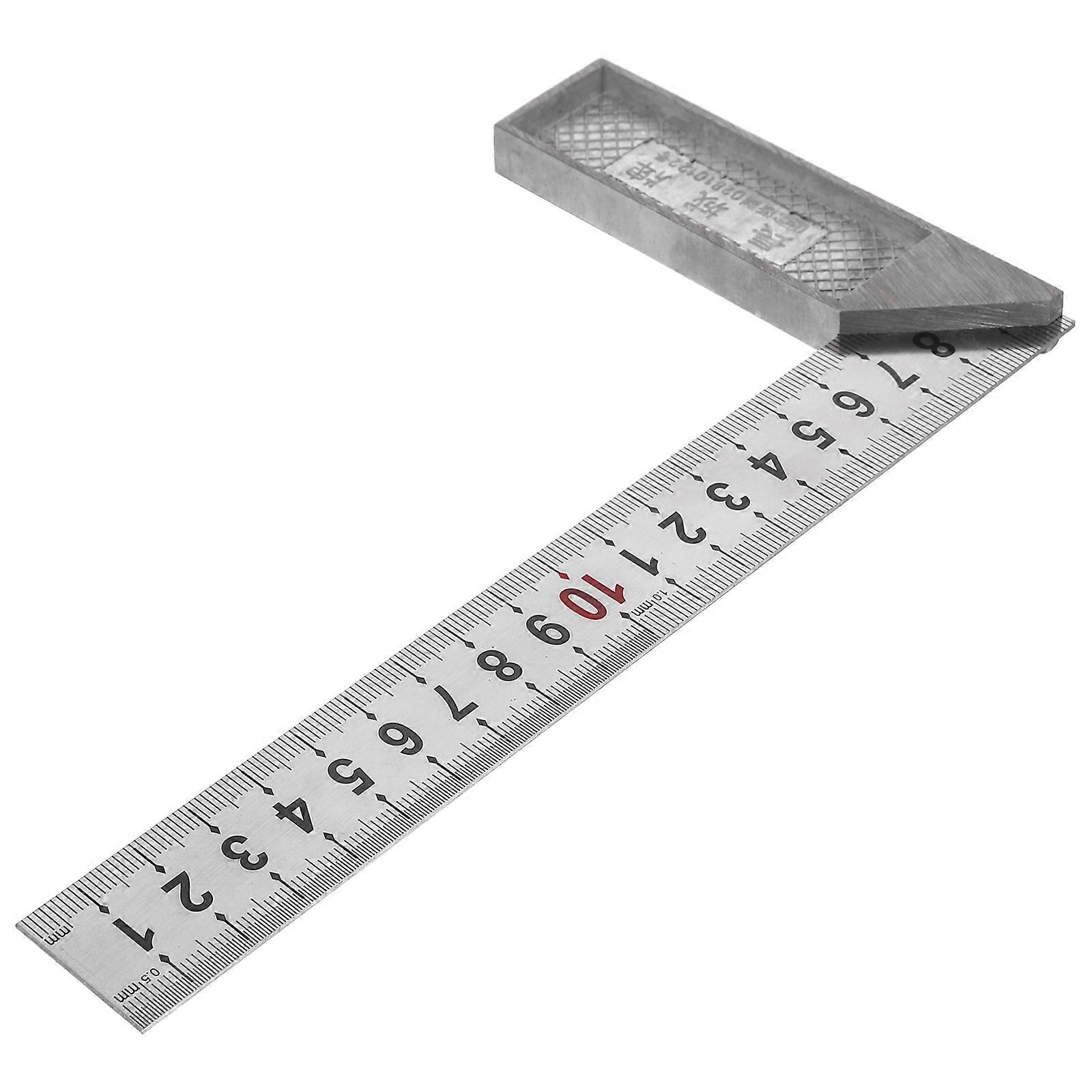 High Precision Stainless Steel Right Angle Ruler with Thickened Base for Woodworking, Construction, and Machinist Measurement Tools