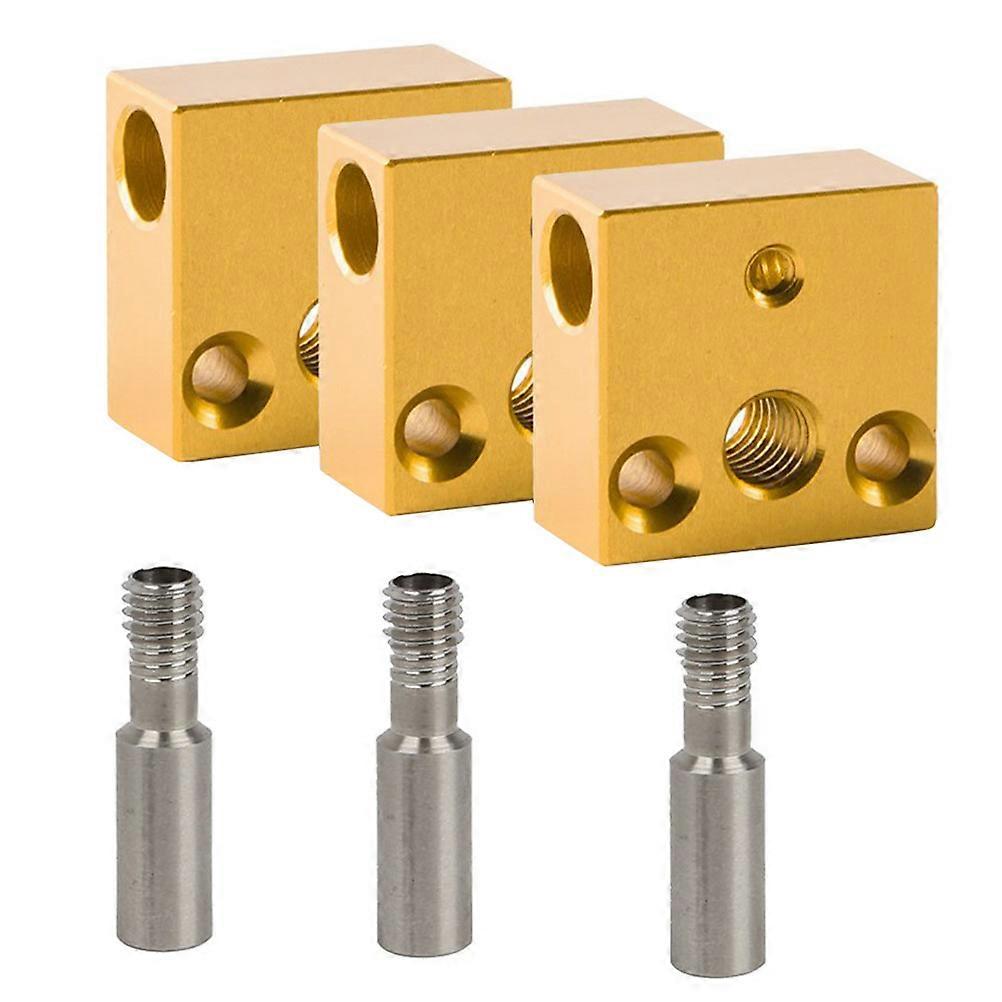 Aluminum Hotend Block Kit Diy Enthusiasts 3D Printer Parts Silver 0.8X0.8X0.4in Thermal Conductivity Extruder Nozzle Compatibility 1Set
