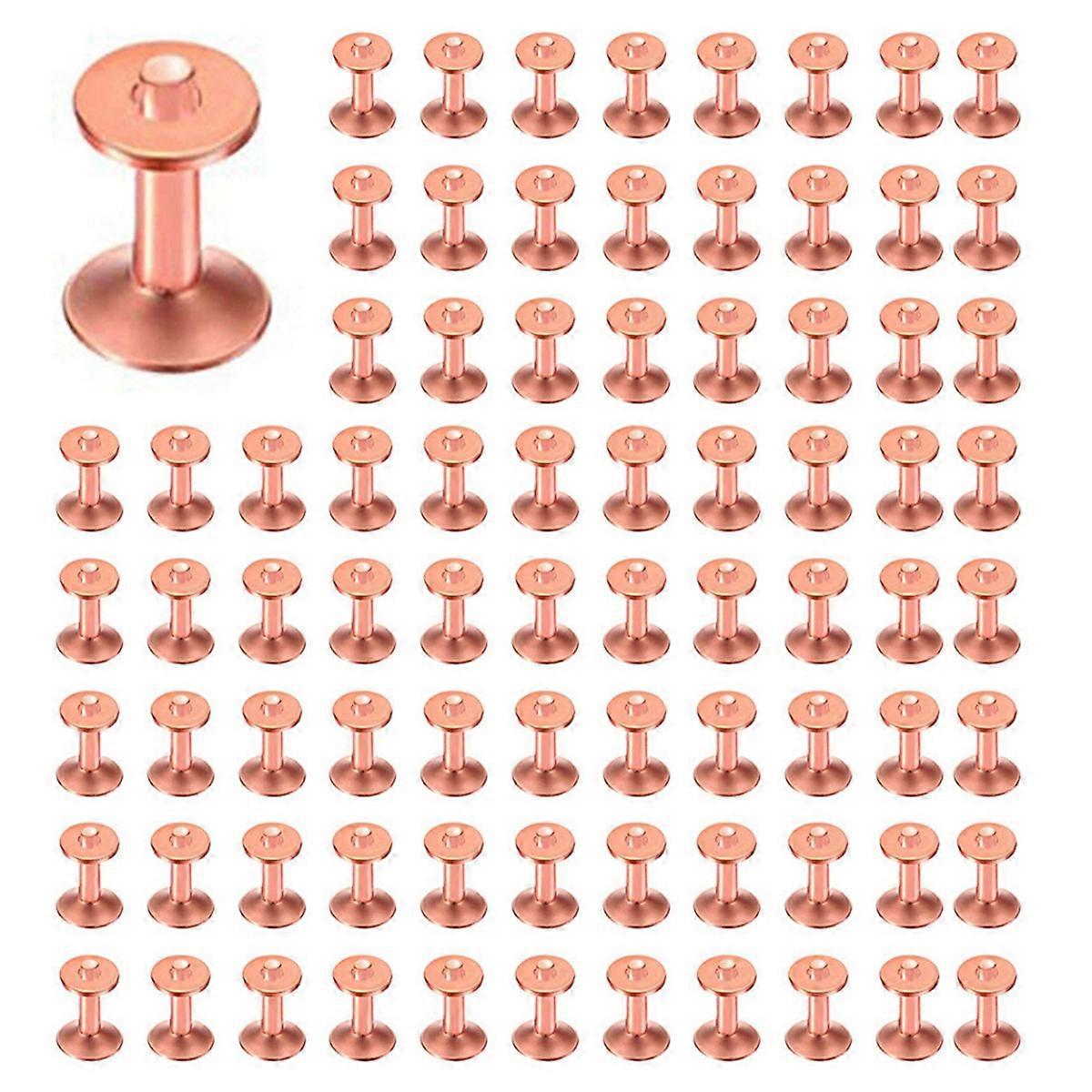 25 Sets Copper Rivet Burrs Washer,3/4 Inch Long Leather Copper Rivet