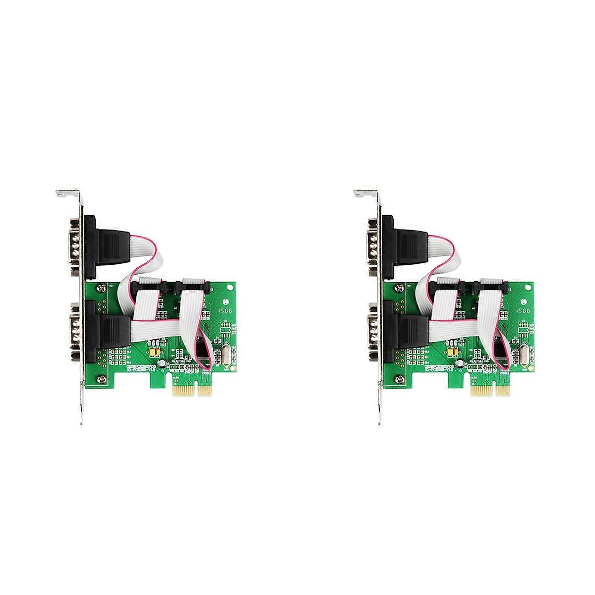 PCI Express 2 Ports Serial RS232 Db9 Controller Card PCI-E 1.0 x 1