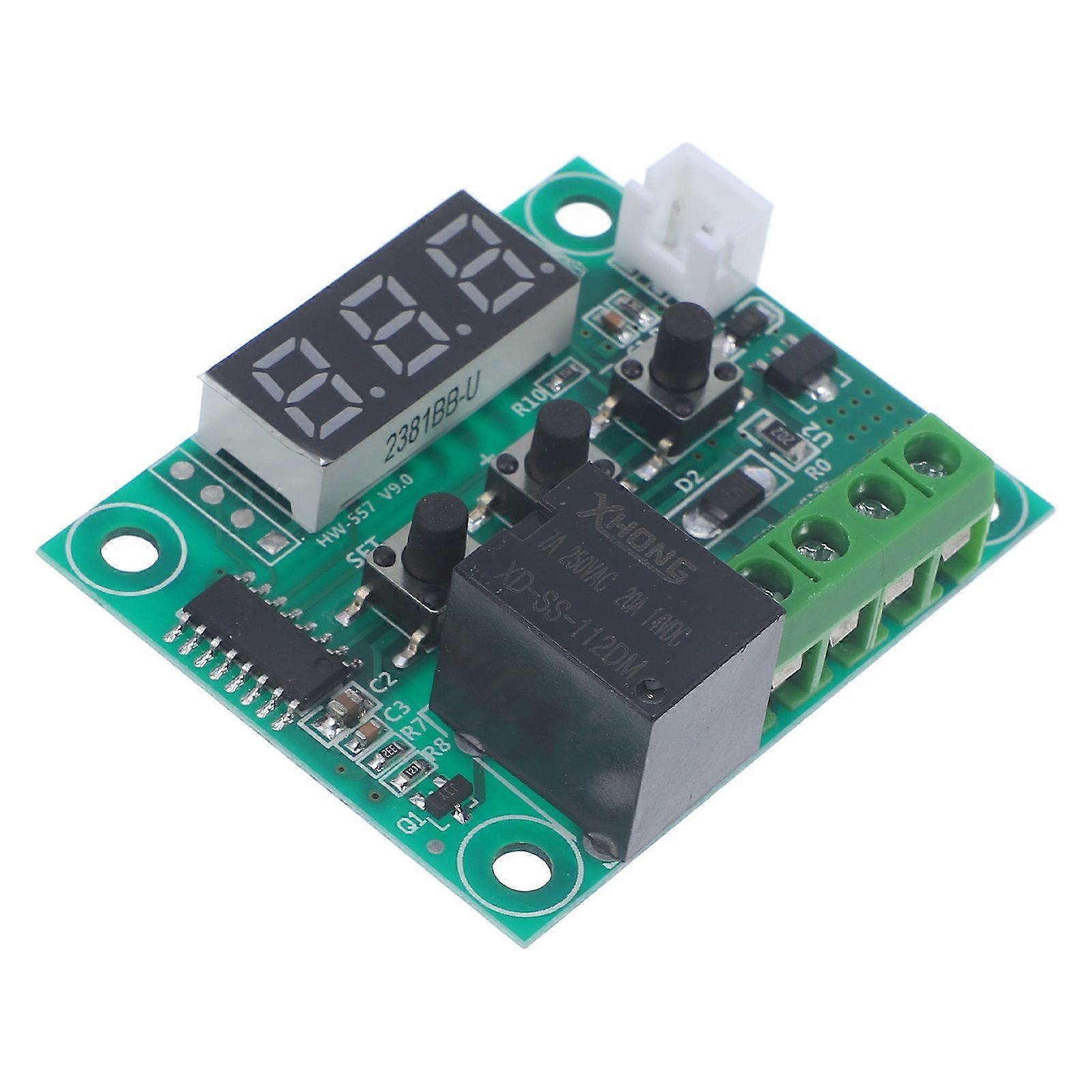 Digital Temperature Controller Module with Probe Sensor, Compact Thermostat for Precise Temperature Control and Adjustable Settings for Devices