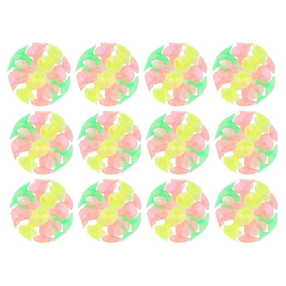 12個の子供用吸盤ボール創造的な子供スティックおもちゃ吸引ボール