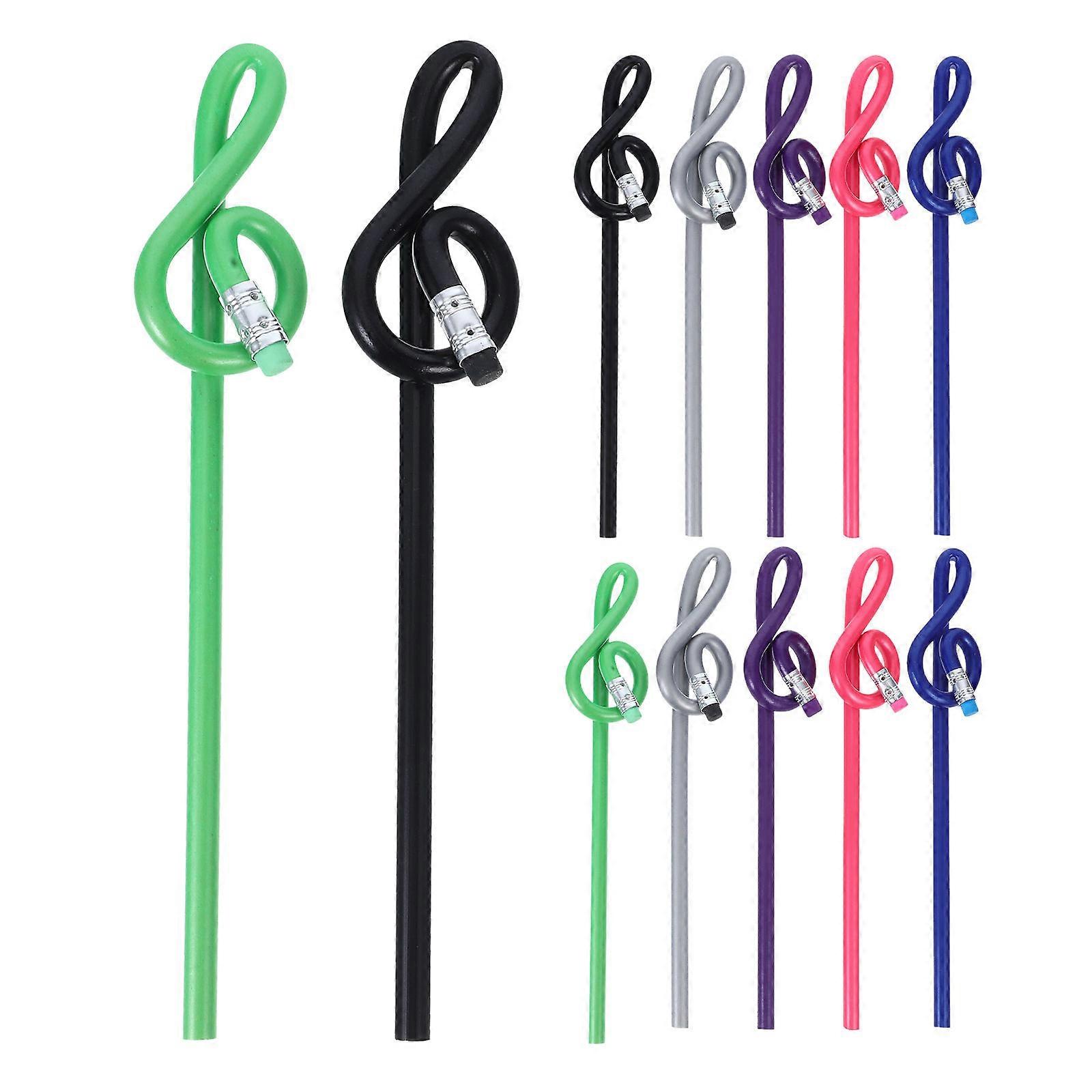 Note Pencils Multi-Function Bent Pencils For Students Art Projects present Giving Color 12Pcs