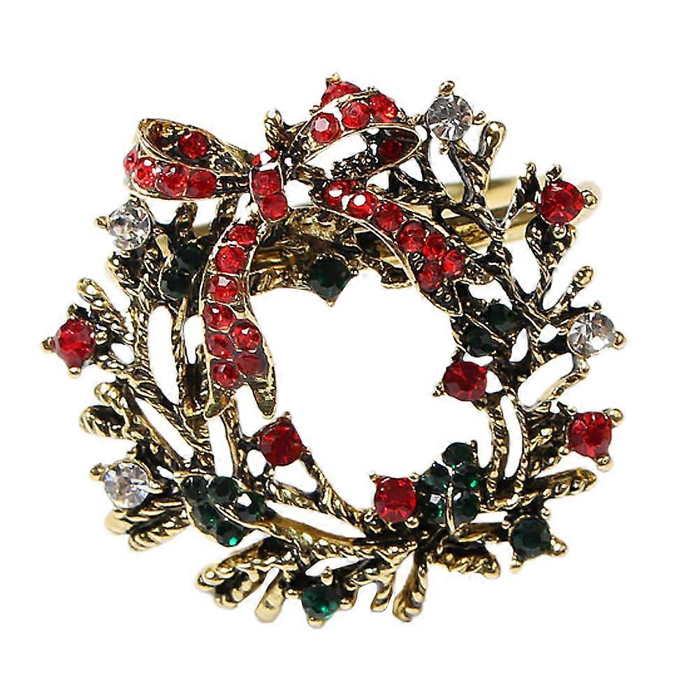 Decorative Napkin Buckle Glitering Napkin Ring Alloy Material Christmas 1Pc