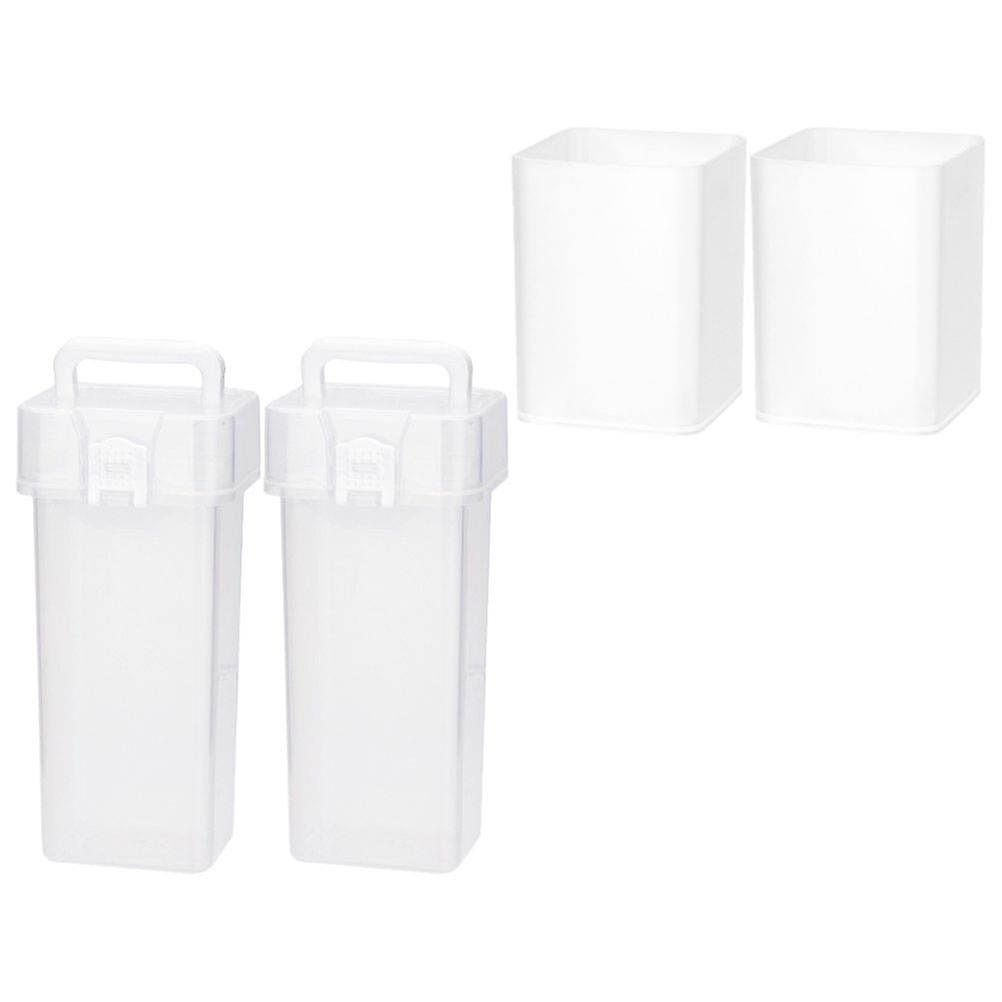 Pen Storage Holders Stationery Organizer Students 17.5X6.5X5.2cm 4Pcs