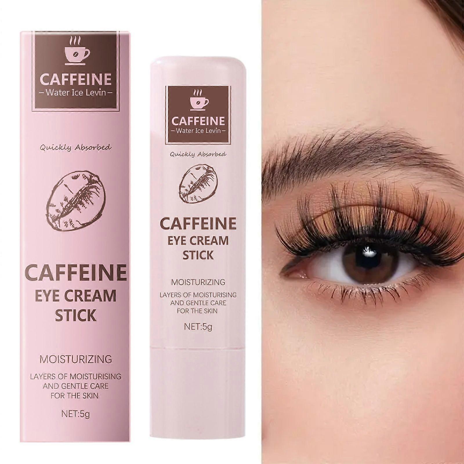 Caffeine Eye Stick with Retinol, Caffeine Eye Cream for Dark Circles Hydrating Under Eye Cream for Anti-Aging Reduce Fine Lines, Moisturizes, Softens 