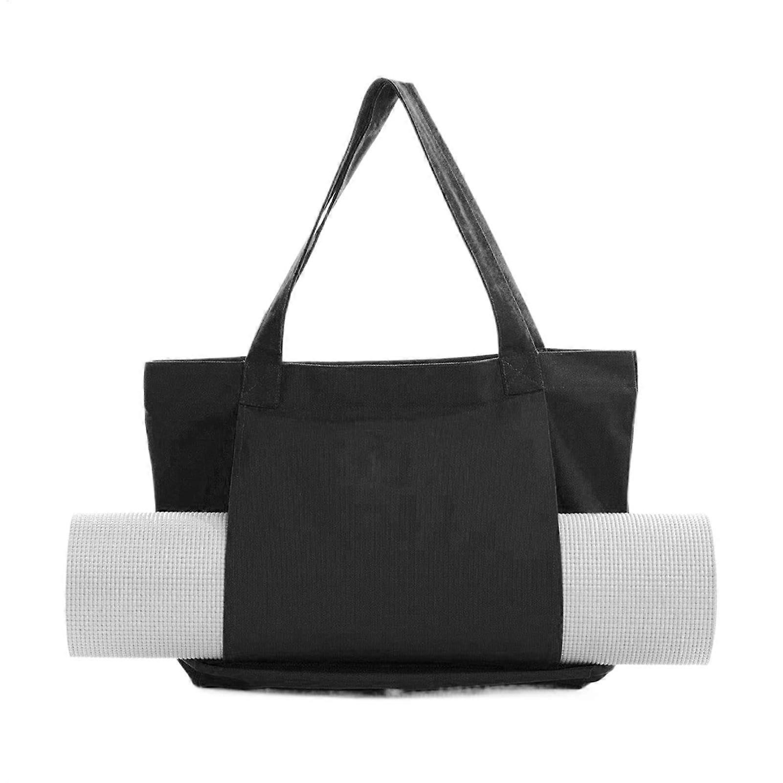 Yoga Bag with Yoga Mat Holder, Large Capacity Canvas Shoulder Bag, Lightweight Pilates Bag in Grün Color