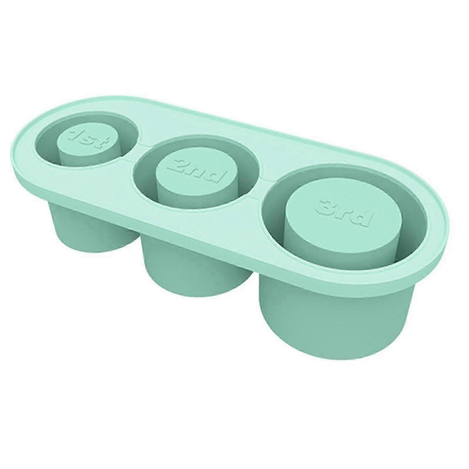 Gjenbrukbart silikonisbrett med lokk for sylindriske isformglass egnet for ulike merker