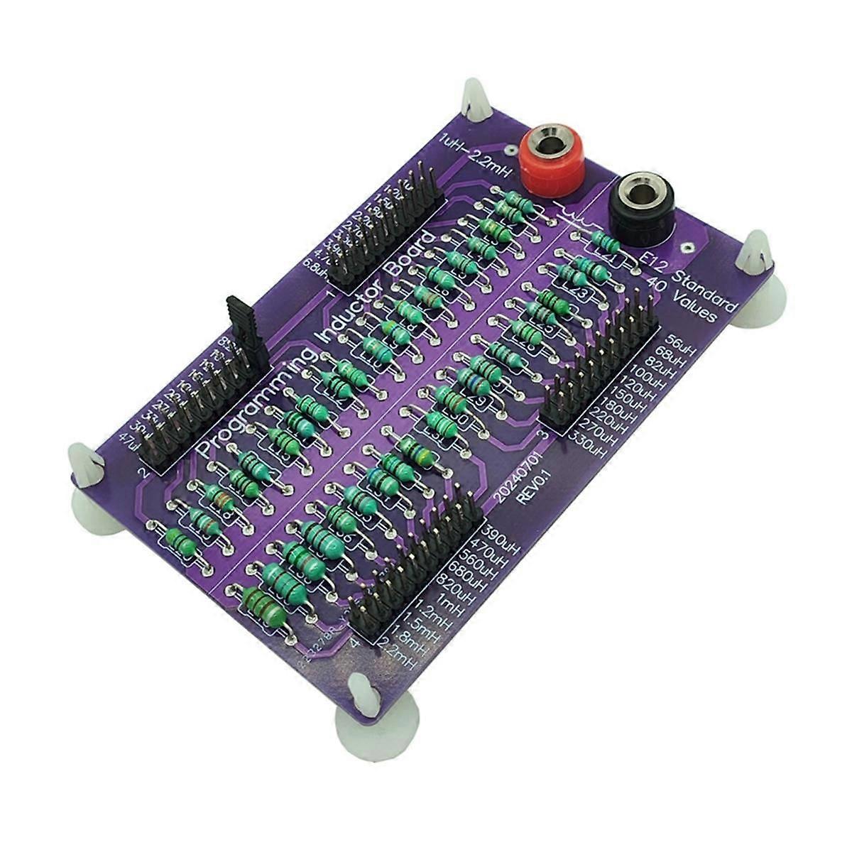1uH to 2.2mH E12 Standard 40 Values Programmable Inductor Board with 4mm Banana Sockets Inductance Substitution Box