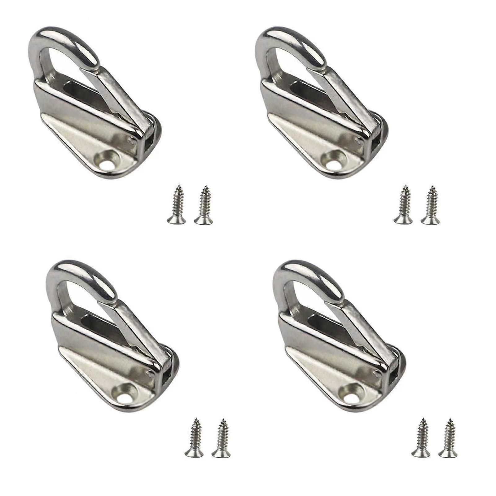 4 packs/lot 316 Stainless Steel Coat Hooks for Secure Yacht Storage, Can Also Be Used for Yacht Storage Hooks