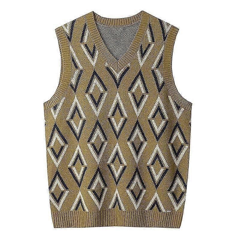 Herren Solid rmellose Pullover Oberbekleidung Weste