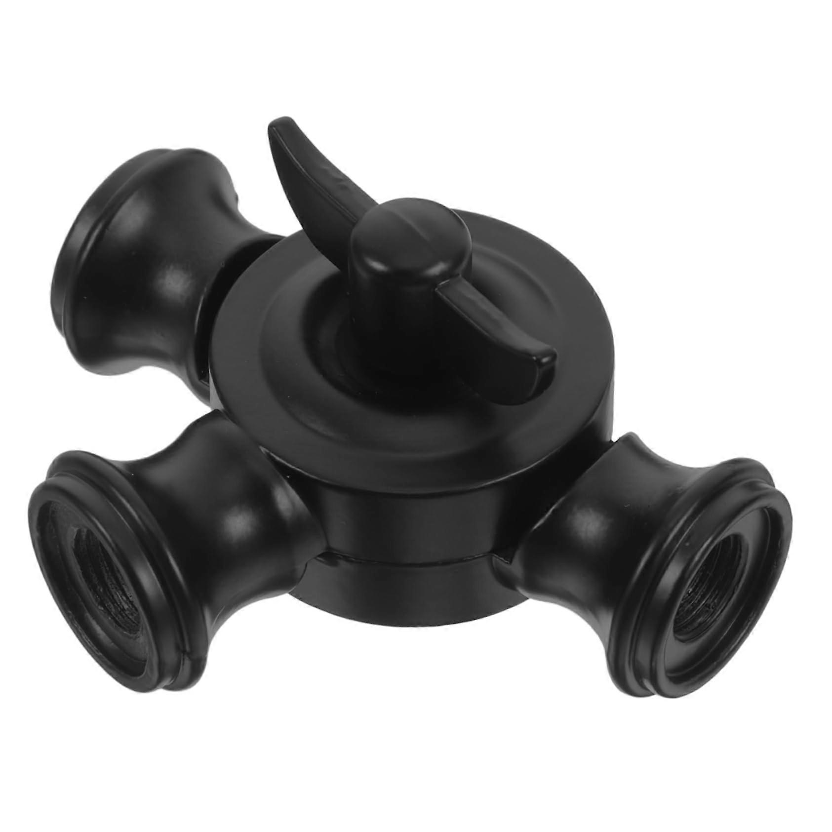 Lamp Holder to Plug Adapter Converts Lamp Socket into 3 Socket Adapters and Bulb Socket in Black