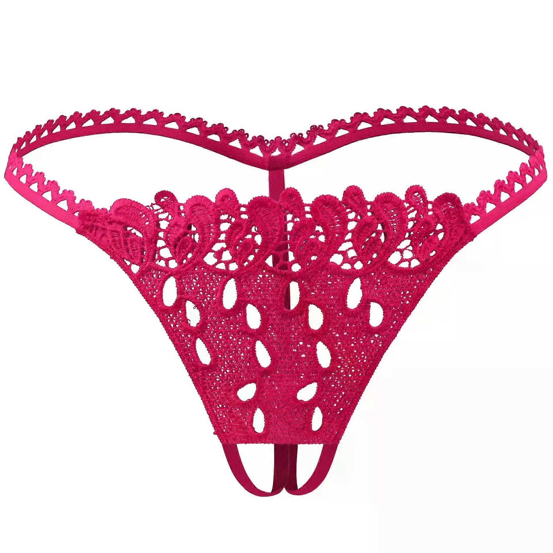 Erotic Men's T Back Thong Lace Hollow Out Transparent Underwear Mesh Hole Elastic Gay Low-rise U Convex Pouch Open Butt G-string