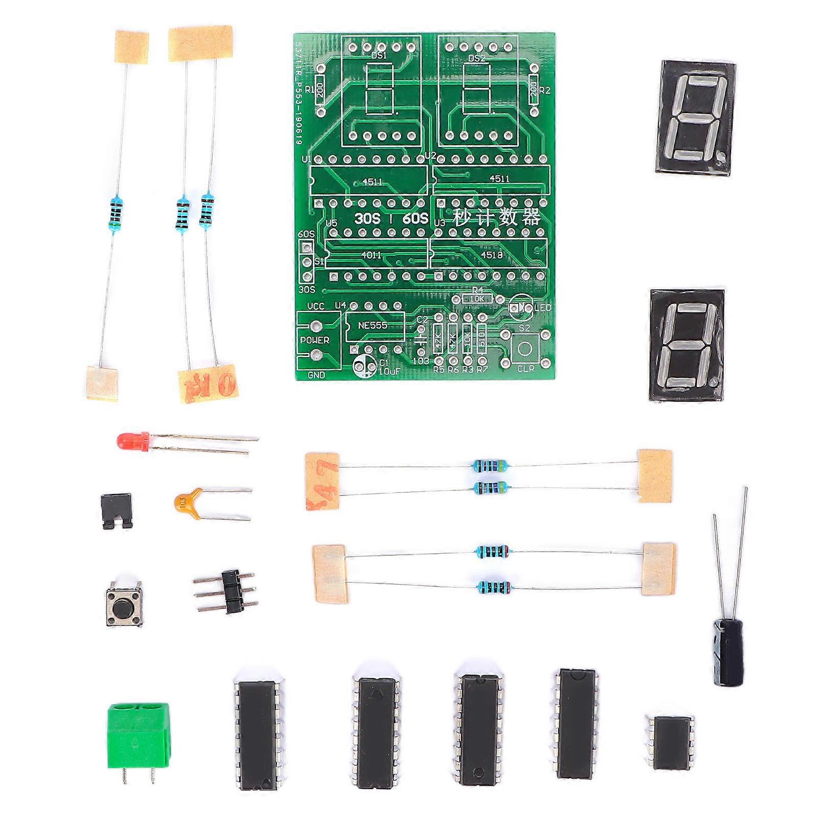 30‑60s Counter Module Kit Digital Electronics Technology Timer for Soldering Practice Learning