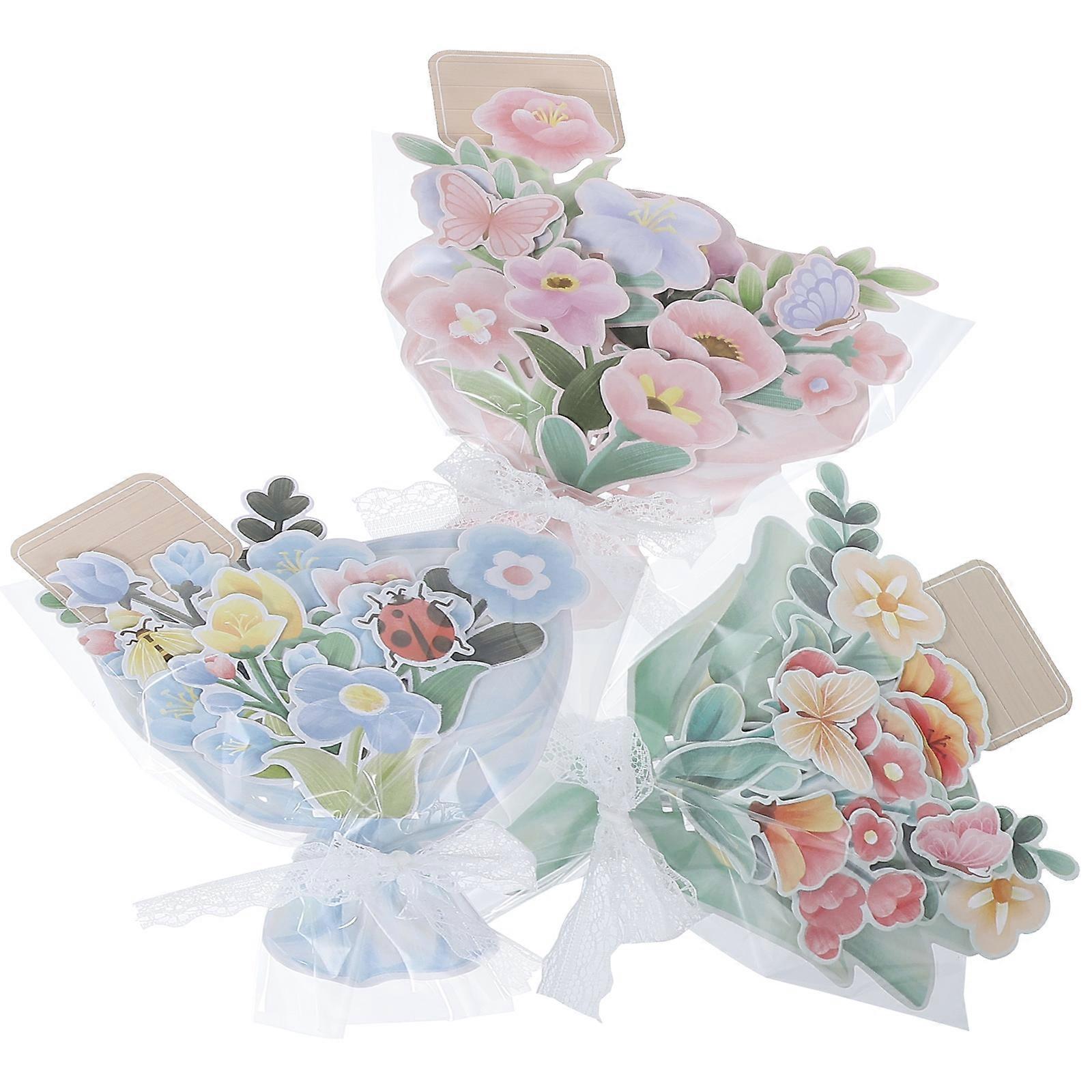 Teacher Greeting Card Flower Style Diy Classroom Decoration Party 20 00X15 00X0 20Cm 3Pcs
