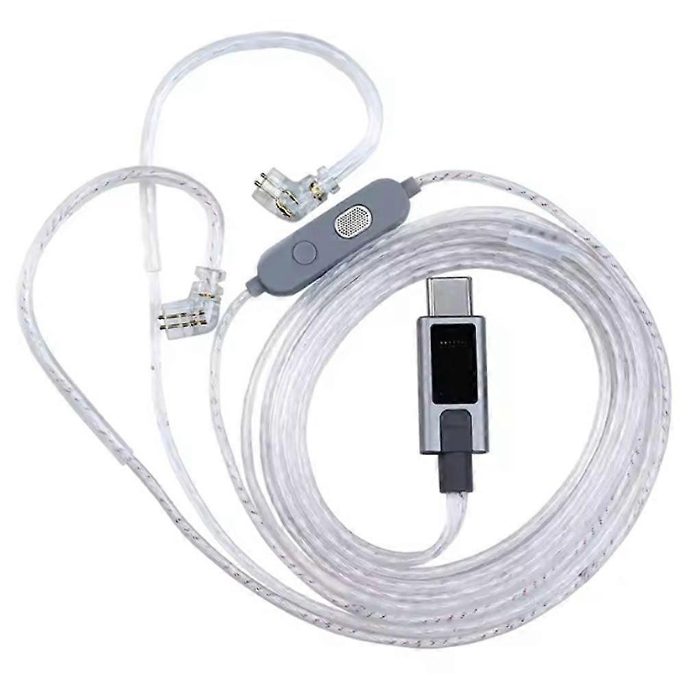 -M2 Dual Mic Silver-Plated Upgrade Cable Type-C for QKZ Castor ZSN ZST EDC PRO ZSN PRO