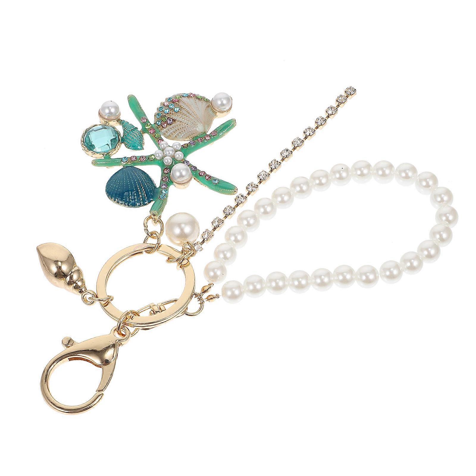 1Pc Adorable Sea Star Keychain Decor Cartoon Keychain Pendant Bag Ornament