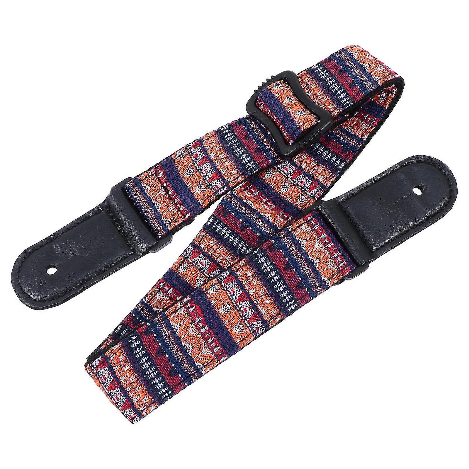 Adjustable Ethnic Style Ukulele Neck Strap Replacement for Beginners and Adults