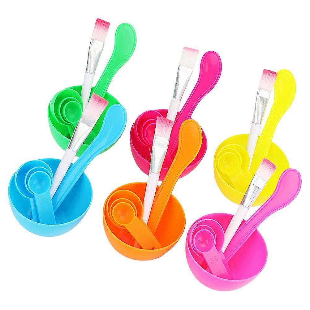 Silicone Mask Bowl Face Mask Mixing Bowls For Home Use Assorted Color 3.1×3.1×2in Diy Tools 6Pcs